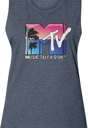 Ladies Beach Logo MTV Muscle Tank Top