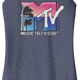 Ladies Beach Logo MTV Sleeveless Rocker Tank Top thumbnail