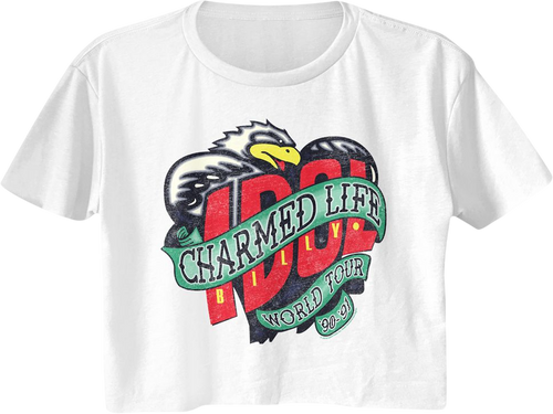 Ladies Charmed Life World Tour Billy Idol Crop Top