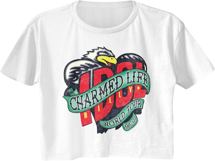 Ladies Charmed Life World Tour Billy Idol Crop Top