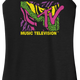 Ladies Colorful Animal Logo MTV Sleeveless Rocker Tank Top thumbnail