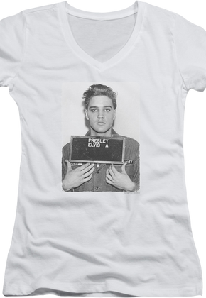Ladies Discharge Photo Elvis Presley V-Neck Shirt