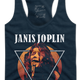 Ladies Distressed Triangle Janis Joplin Racerback Tank Top thumbnail