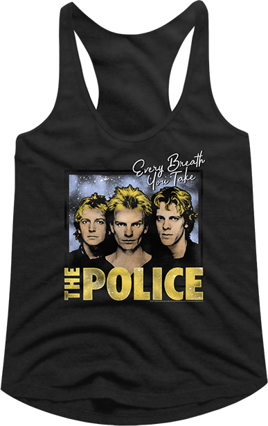 Ladies Every Breath You Take The Police Racerback Tank Top