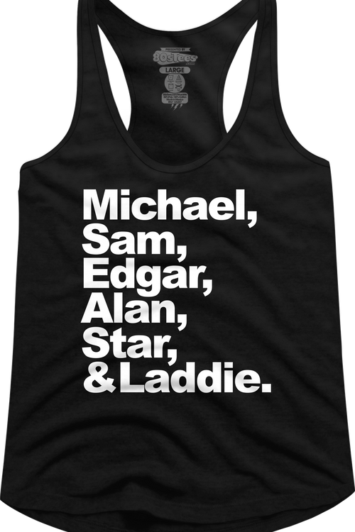 Ladies Human Names Lost Boys Racerback Tank Top