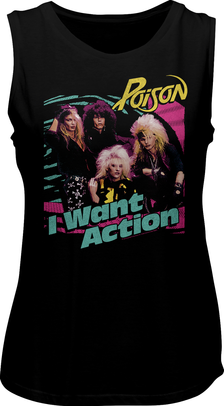 Ladies I Want Action Poison Muscle Tank Top