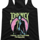 Ladies I'm Thinking I'm Back John Wick Racerback Tank Top thumbnail