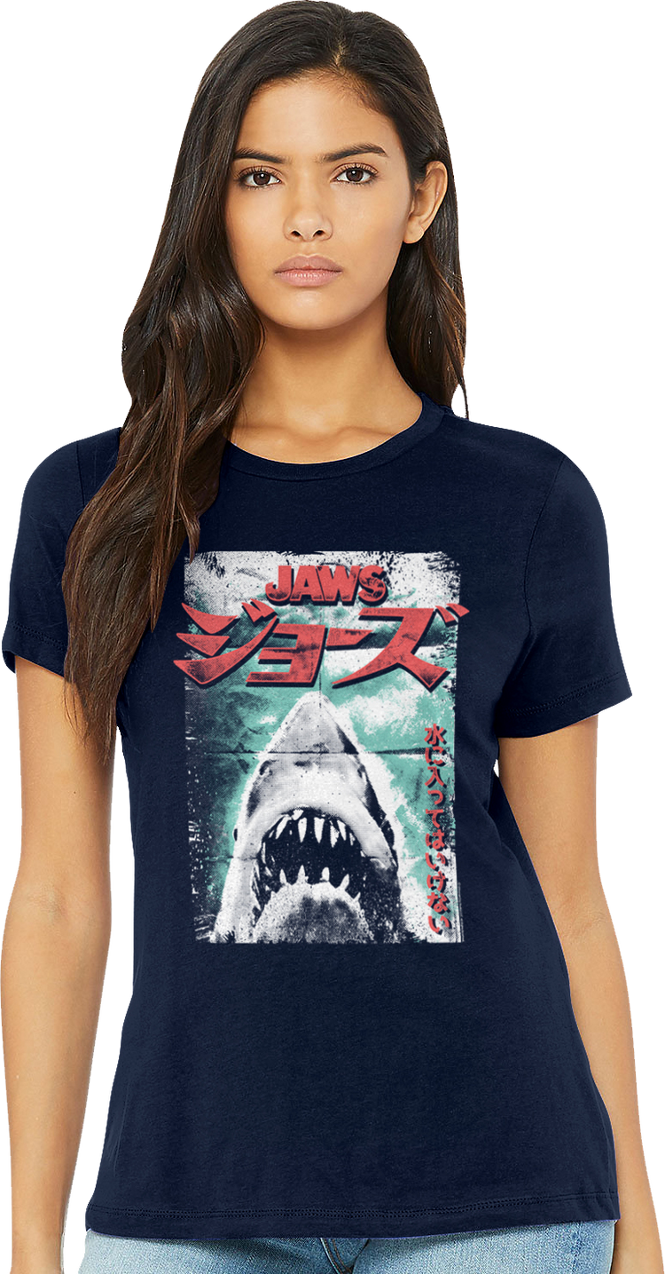 Womens Japanese Folded Poster Jaws Shirt