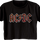 Ladies Leopard Print Logo ACDC Crop Top