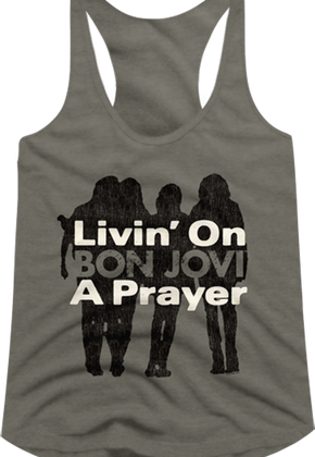 Ladies Livin' On A Prayer Bon Jovi Racerback Tank Top