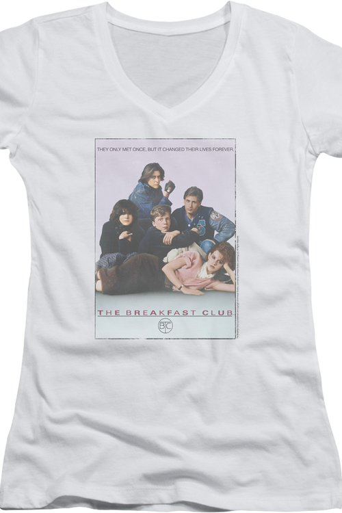 Ladies Movie Poster Breakfast Club V-Neck Shirt