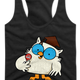 Ladies Mr. Owl How Many Licks Tootsie Pop Racerback Tank Top thumbnail