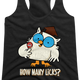 Ladies Mr. Owl How Many Licks Tootsie Pop Racerback Tank Top thumbnail