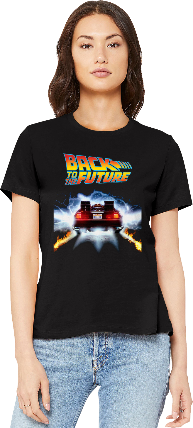 Womens OUTATIME DeLorean Back To The Future Shirt