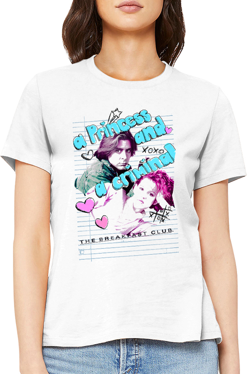Womens Princess and Criminal Breakfast Club Shirt