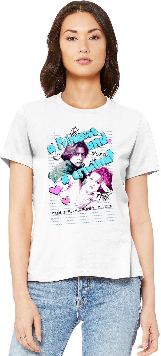 Womens Princess and Criminal Breakfast Club Shirt