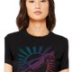 Womens Rainbow DeLorean Back To The Future Shirt thumbnail