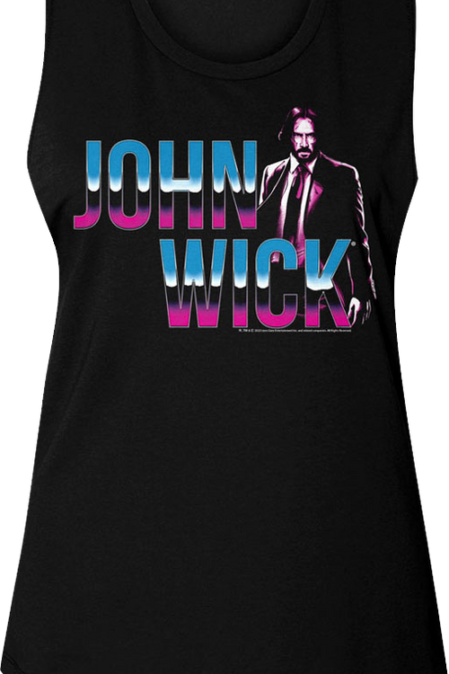 Ladies Retro John Wick Muscle Tank Top