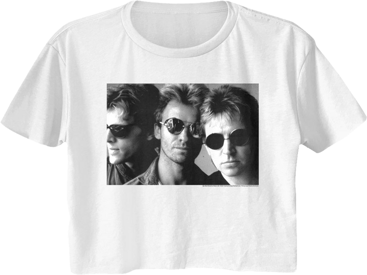 Ladies Shades The Police Crop Top