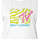 Ladies Stripes Logo MTV Muscle Tank Top thumbnail