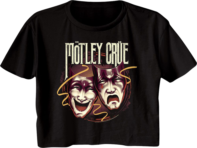 Ladies Theatre of Pain Masks Motley Crue Crop Top