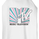 Ladies Tie Dye Stripes Logo MTV Sleeveless Rocker Tank Top thumbnail