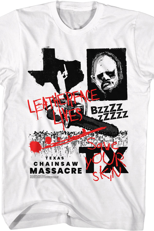 Leatherface Lives Texas Chainsaw Massacre T-Shirt