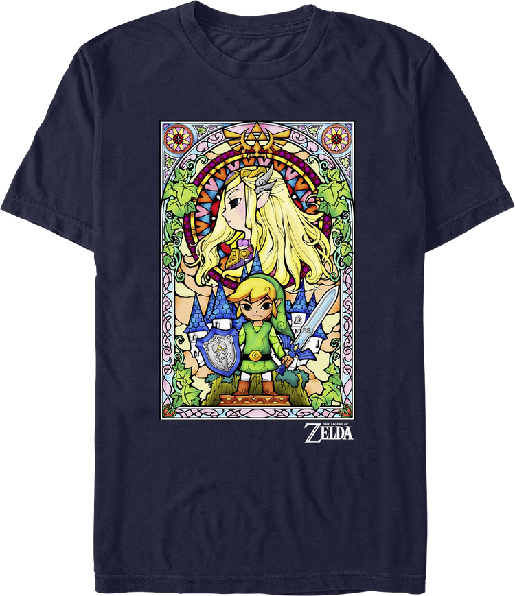 Legend Of Zelda Stained Glass Duo Nintendo T-Shirt