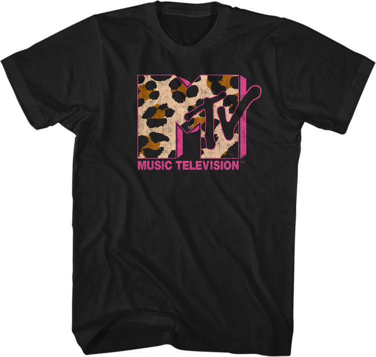 Leopard Print Logo MTV Shirt
