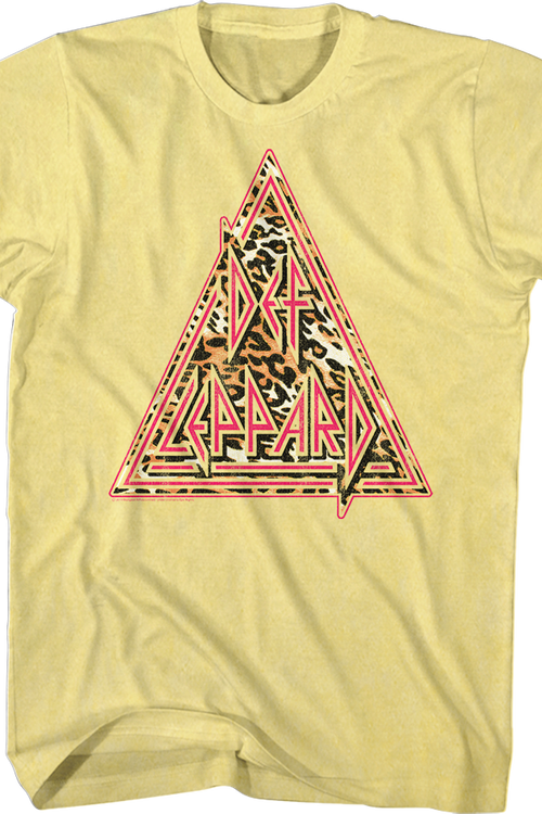 Leopard Print Triangle Def Leppard T-Shirt