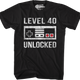Level 40 Unlocked T-Shirt thumbnail