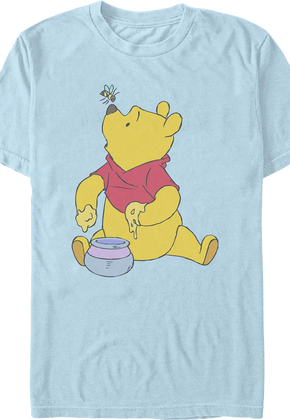 Light Blue Honey Bee Winnie The Pooh T-Shirt