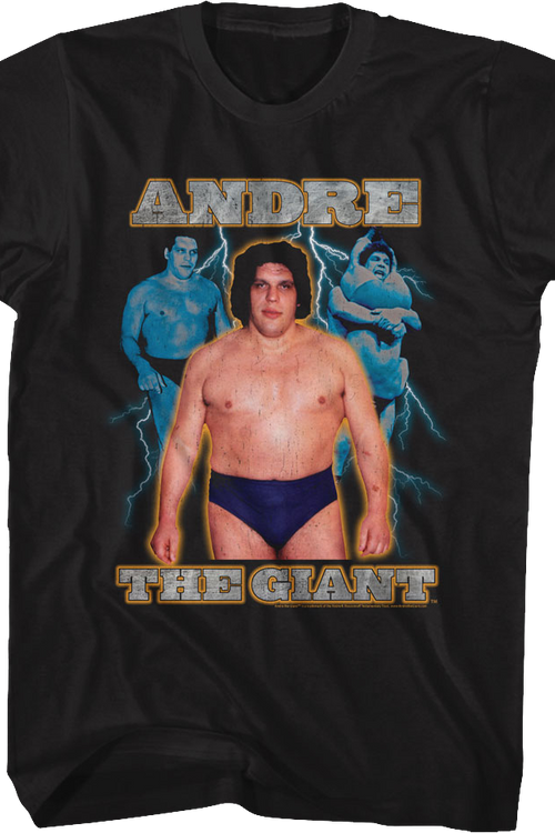 Lightning Bolt Collage Andre The Giant T-Shirt