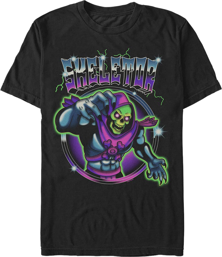 Lightning Skeletor Masters Of The Universe T-Shirt
