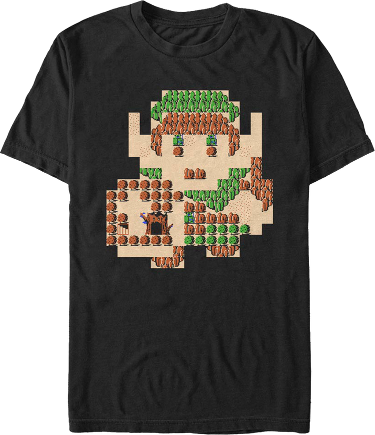 Link Overworld Map Legend of Zelda T-Shirt