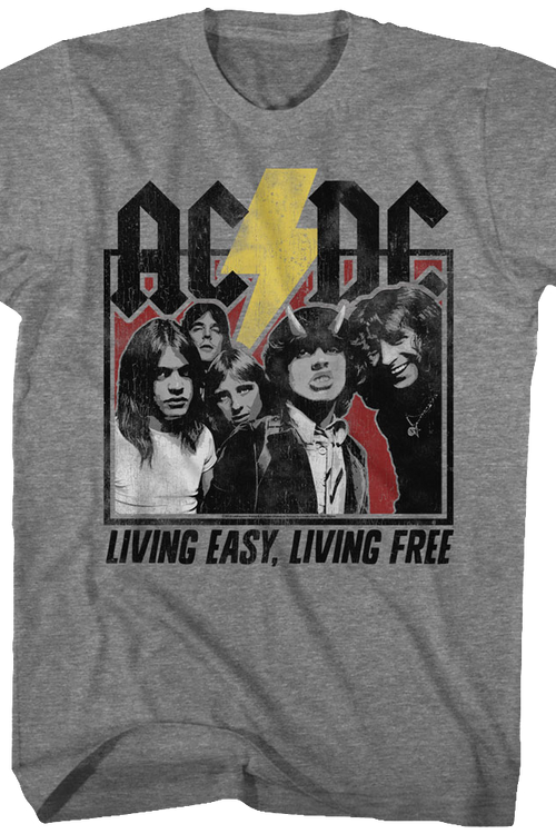 Living Easy Living Free ACDC T-Shirt