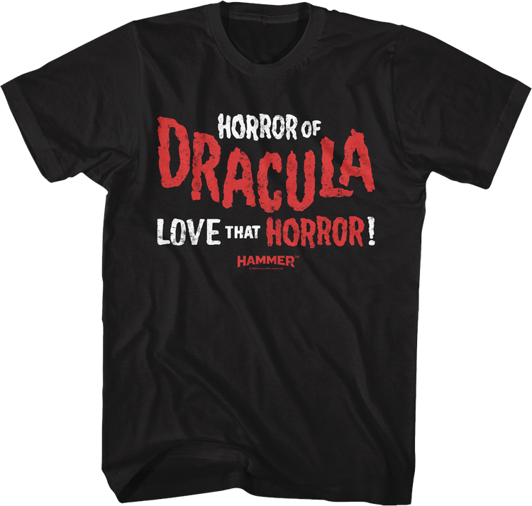 Love That Horror Hammer Films T-Shirt
