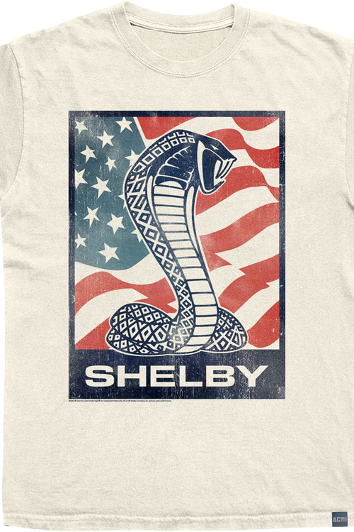 Made In USA Carroll Shelby Flag Snake T-Shirt