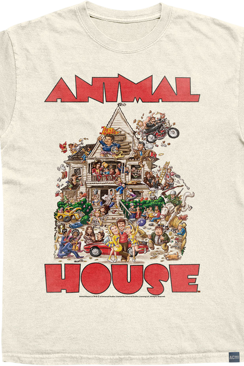 Made In USA Cartoon Graphic The House Animal House T-Shirt