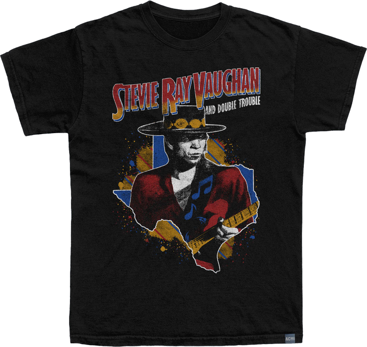 Made In USA Double Trouble Stevie Ray Vaughan T-Shirt