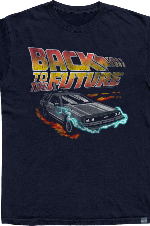Made In USA Lightning DeLorean Back To The Future T-Shirt