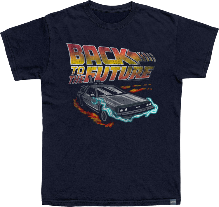Made In USA Lightning DeLorean Back To The Future T-Shirt