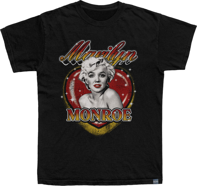 Made In USA Sparkling Heart Marilyn Monroe T-Shirt