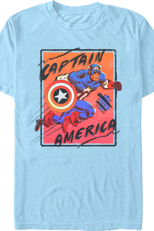 Marching Forward Captain America Marvel Comics T-Shirt