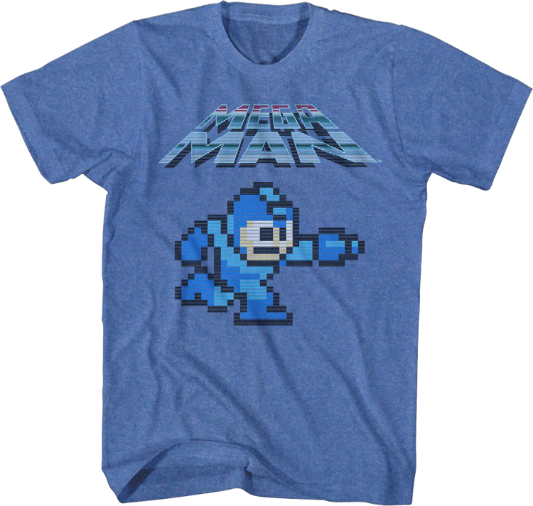 8-Bit Blue Bomber Mega Man T-Shirt