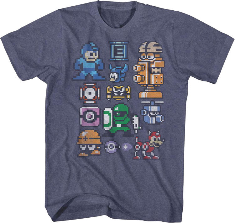Pixel Collage Mega Man T-Shirt