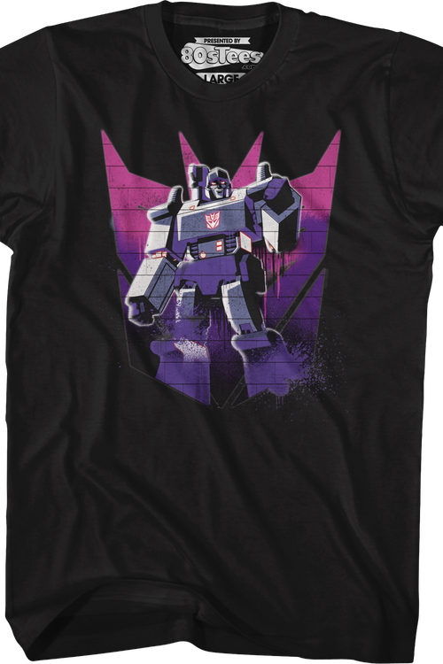 Megatron Decepticon Spray Logo Transformers T-Shirt