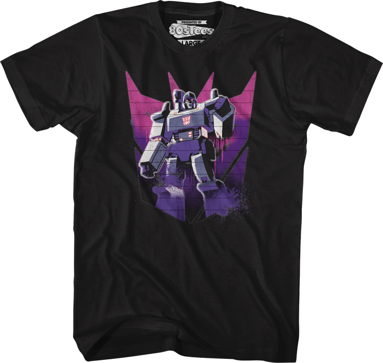 Megatron Decepticon Spray Logo Transformers T-Shirt