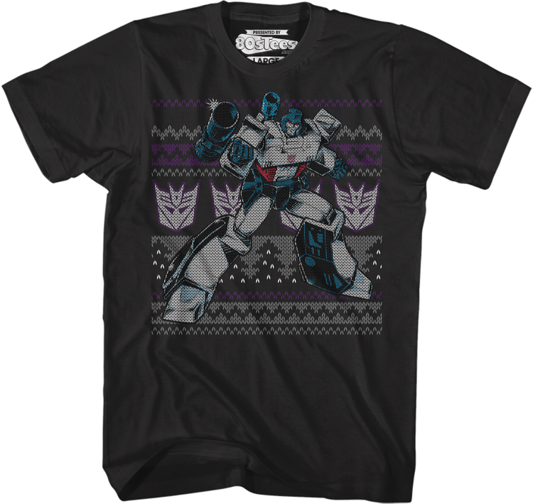 Megatron Faux Ugly Christmas Sweater Transformers T-Shirt