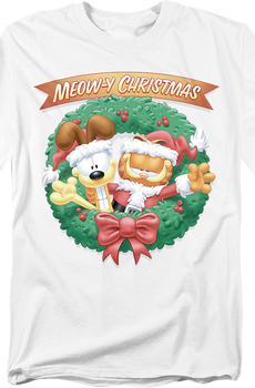 Meow-y Christmas Garfield T-Shirt